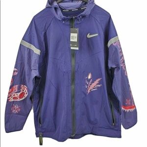 Nike Mens Wild Hooded Purple Running Jacket